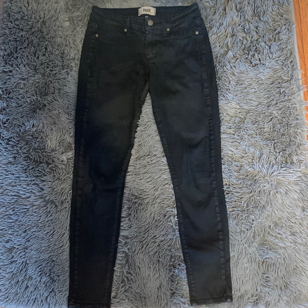 Paige verdugo ankle jeans, dark blue, size 27